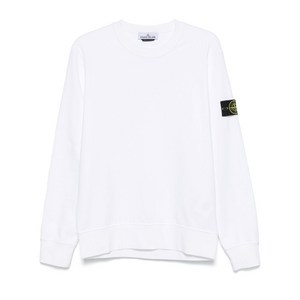 스톤 아일랜드 로고 패치 스웨트셔츠, 화이트계열, Standard XXL(KR 110)