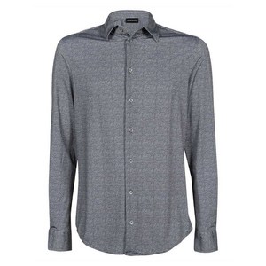 엠포리오아르마니 하운즈투스 패턴 셔츠, 블랙계열, Standard XL(KR 43)