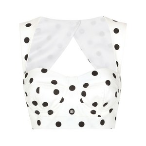 돌체앤가바나 폴카 도트 코르셋 탑