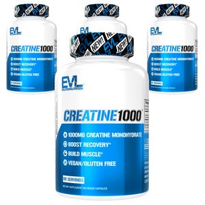 EVLUTIONNUTRITION 크레아틴 1000 베지 캡슐, 120정, 4개