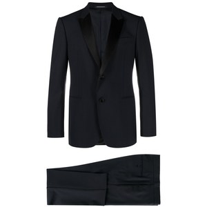 엠포리오아르마니 새틴 트리밍 싱글 브레스티드 수트, 블루계열, Italy 46(KR 90)