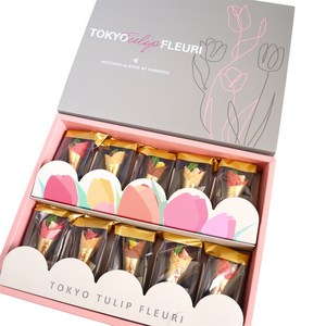 메시지더로즈 도쿄 튤립 플뢰리 초콜릿 선물세트 10개입, 1개