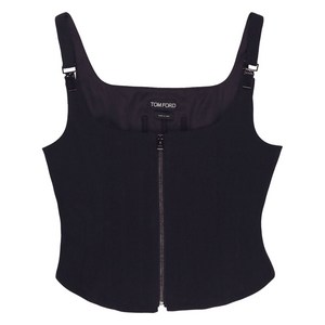톰포드 집업 코르셋 탱크 탑, 블랙계열, Italy 40