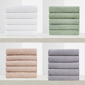 굿핏 코튼 호텔 수건 30수 150g 고급 타올 선물세트 5장/10장, 5개, 그린티