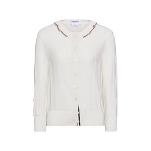 톰 브라운 폼폼 스티치 레이스 트리밍 가디건, 화이트계열, Italy 40(KR 55)