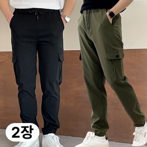 미제이 남자 카고바지 스판 밴딩 조거 팬츠 1+1