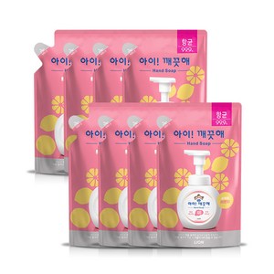 [라이온코리아] 아이깨끗해 대용량 리필 450ml 1.레몬 리필, 8개