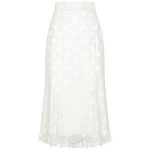 돌체앤가바나 DG 로고 고데 스커트, 화이트계열, Italy 44(KR 66)