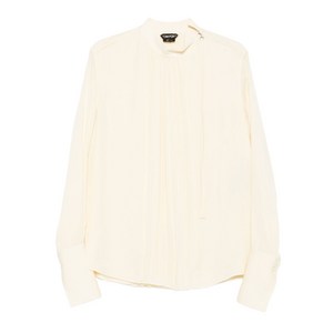 톰포드 플리츠 하이 넥 탑