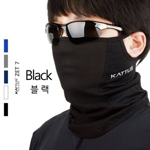 KATTUS 카투스 냉감마스크 쿨워머 멀티스카프 자전거쿨마스크 쿨스카프 넥워머 목토시 멀티스카프 디자인등록제품 KC인증완료, 블랙