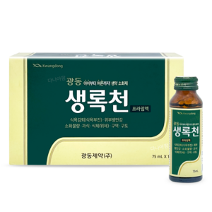 광동제약 생록천 프라임액 생약소화제, 75ml, 10개