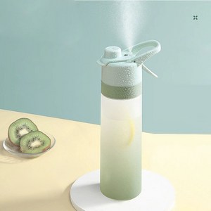 SMABAT 다용도 스프레이 보틀 휴대용 스포츠 물병 스프레이 텀블러 대용량물병 운동 보틀 650ML, 650ml, 그린, 1개