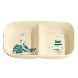 StarR 무민 2단 나눔 접시, 라이트 하우스, 1개