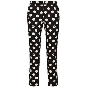 돌체앤가바나 미드 라이즈 스트레이트 팬츠, 블랙계열+화이트계열, Italy 40(KR 44)