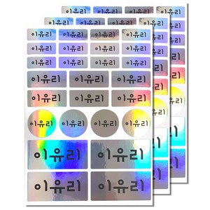 밀키페이퍼 방수 네임스티커 혼합형, 홀로그램 혼합형 그림없음
