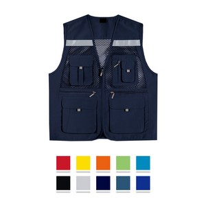 고급망사조끼 배달조끼 낚시 작업용 등산복(남녀공용) LDJ5001, XL, A타입 네이비