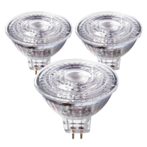 오스람 LED 할로겐 MR16 4.5W 전구 3P (3개입) 램프, 주백색, 3개