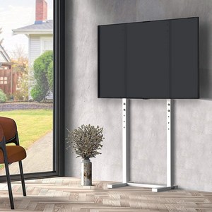 UNHO 티비 스탠드 tv 거치대 무타공 32-65인치 삼성 LG tv 호환 화이트