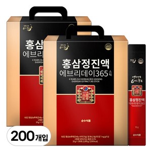 순수식품 홍삼정진액 에브리데이 365 스틱, 10g, 200개