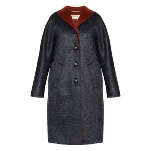 마르니 콘트라스트 트리밍 코트, 그레이계열, Italy 42(KR 55-66)