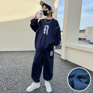 주니어 초등학생 핀턱 오버핏 트레이닝복 상하세트 기모옵션추가
