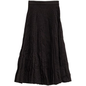 발렌시아가 크링클 플리츠 미디 스커트, 블랙계열, France 40(KR 77)