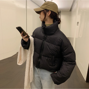 애착공간 여성패딩점퍼 크롭 겨울 데일리 무지 숏패딩