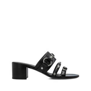 발렌시아가 65mm leather heeled sandals, France 40(KR 270), 블랙계열