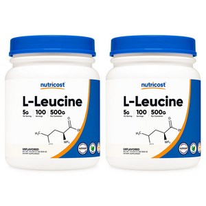 뉴트리코스트 L-류신 언플레이버드 글루텐 프리, 500g, 2개