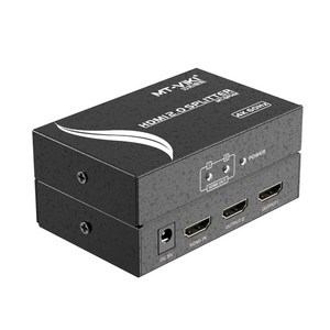 HDMI 분배기 4K UHD 60Hz HDMI 1:2 분배기 SP142 최대 30M 까지 고화질 전송, 1개, 블랙