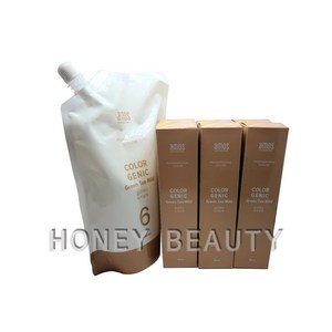 아모스 칼라제닉 녹차빛채 150ml 6개+산화제 1000ml, 5.0 밝은 갈색, 1개