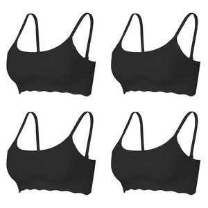 cikicoco 여성 심리스 스트랩 브라탑 4종세트 ( S~2XL)