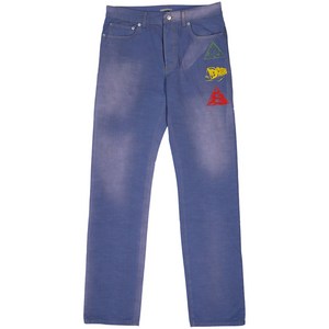 디올 로고 프린트 스트레이트 진