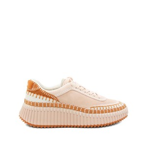 끌로에 레이스업 플랫폼 스니커즈, Europe 40(KR 265), 핑크계열+오렌지계열