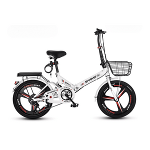 초경량 접이식 자전거 미니벨로 출퇴근용 16/20/22인치, 22인치, 화이트(7단 변속), 1개