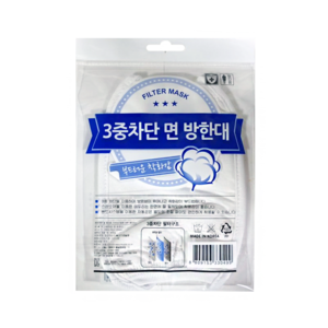 3중차단 면 방한대 백색 10개 서울사 성인용 방한 마스크, 1개입, 화이트