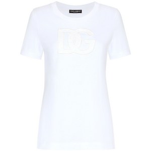 돌체앤가바나 로고 패치 티셔츠, 화이트계열, Italy 42(KR 55)