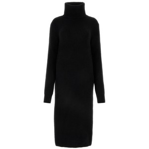 생로랑 터틀 넥 골지 드레스