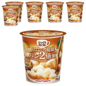 포카삿포로 천천히 끓여낸 노릇노릇한 빵 양이 많고 훈제 향이 나는 감자 포타주 컵, 6개