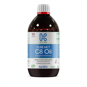 Keto Plan Pure MCT C8 Oil 케토플랜 영국 퓨어 MCT C8 오일 프리키엄 코코넛 오일 250ml, 1개