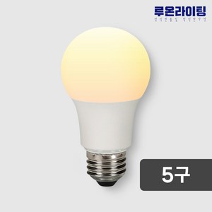 LED 전구 8W 세트, 전구색, 5개