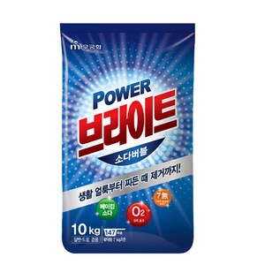 브라이트 파워 소다버블 분말세제 리필, 10kg, 2개