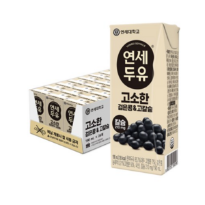 연세두유 고소한 검은콩 앤 고칼슘, 190ml, 24개