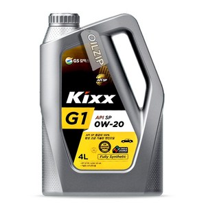 KIXX G1 0W20 SP 4L 가솔린 엔진오일, 1개