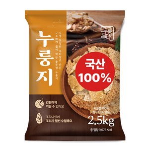 누룽담다 우리쌀로 만든 솥뚜껑 누룽지, 2.5kg, 1개