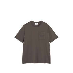 메종키츠네 포켓 반소매 티셔츠, 그레이계열, Standard L(KR 105)