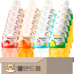 모구모구 4가지맛(리치+복숭아+요거트+망고), 320ml, 24개