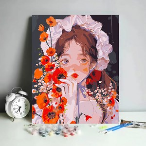 코지하루 DIY 명화그리기 유화 그림 그리기 아크릴화, 소녀C 30x40 (6124), 1개