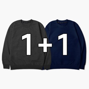 빌리언즈 남녀공용 맨투맨티셔츠 얇은 긴팔 기본 특양면 1+1 빅사이즈