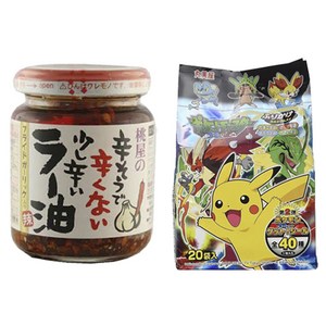 Momoya 매울 것 같은데 맵지 않은 약간 매운 라유 + 마루미야 포켓몬스터 후리카케 20개입